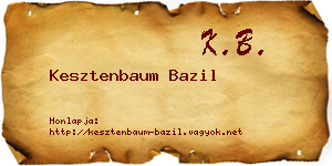 Kesztenbaum Bazil névjegykártya